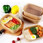 Disposable 500ml 750ml 1000ml 1300ml  Food Packing Rectangular Paper Containers Eco Friendly Square Paper Bowl - 画像 (5)