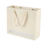 Luxury Custom Printed logo Paper Bags Grocery Packaging Bags Boutique Recyclable Gift Bag With Ribbon Rope – Image 2