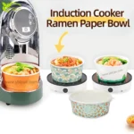 BPI Certified Induction Heatable Kraft Paper Bowl 1300ml 44oz Large Disposable Ramen Poke Container Leakproof OEM Custom
