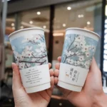 YBLPAK 12oz Double Wall Insulated Eco Friendly Heat Resistant Disposable Paper Cups Sustainable Recyclable for Coffee Milk Juice