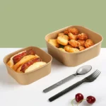 Wholesale 750ml-1000ml Eco-friendly Paper Salad Bowls with Lid for Takeout for Bread and Hamburger - Image 3