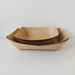 YBLPAK Food Grade 1.5LB Paper Boat Disposable Food Trays for Hot Dog Taco Bell Cookie Salad Sushi Snack Bread Sandwich Hamburger - Imagen 3
