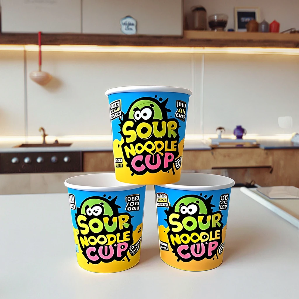 H4bd1f64c80c943a4aef1797c543a8081v.webp YBLPAK Popular Customizable Candy Paper Cups with Lids and Spoon for Ice Cream Food Chocolate Cookie Ramen Soup Oatmeal Porridge – Image 1
