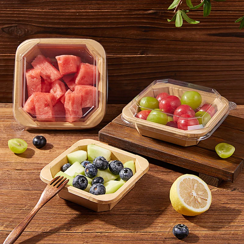 H513d68db2eae46078d3733d1c18bf3268.webp YBLPAK 10oz Octagon Paper Bowls Disposable Food Containers with Lids Disposable Salad Box for Diet Salad Ice Cream Yogurt Cookie - Imagen 1
