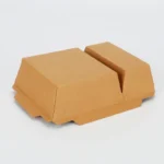 YBLPAK Kraft Paper Bento Box High Quality Food Grade Disposable 2 Compartment Boxes Custom Logo Recycled Materials for Takeaways - 画像 (4)