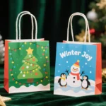 Christmas Paper Gift Bags Packaging With Handle for Holiday Paper Gift Bags, Christmas Goody Bags - Imagen 3