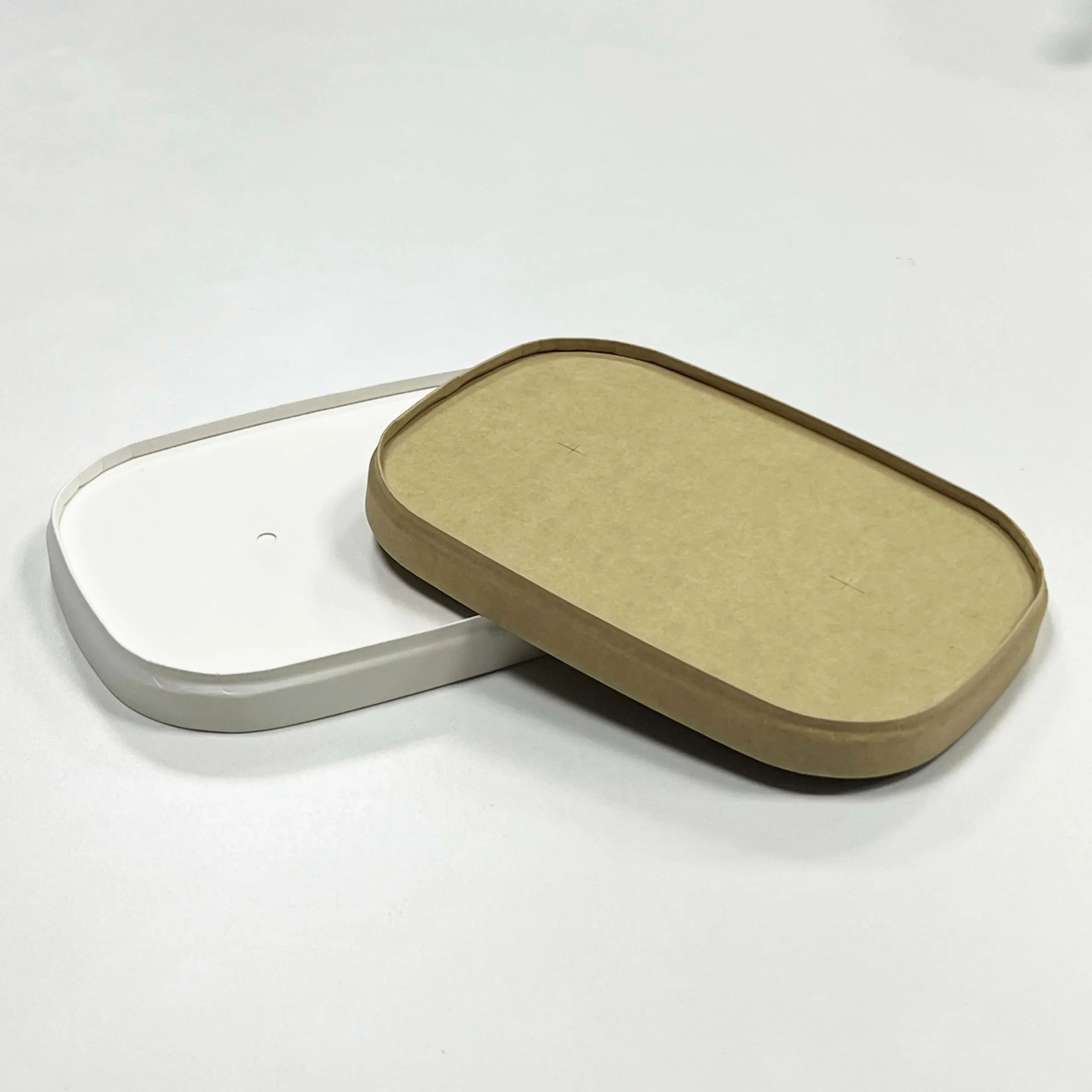 H58103fb92bf147dfa01723dbe2be1b4a9.webp Factory Wholesale Paper Lid High Quality Eco Friendly Kraft Paper White Paper Lid for Soup Container - Image 1