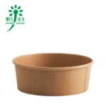 Disposable Take Away Kraft Paper Salad Bowl with PET Lid Kraft Paper Bowl - Imagen 4