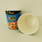 Disposable Double Wall Kraft Paper Instant Noodle Bowl with Microwave Safe PE Coating for Ramen Soup Takeaway - 画像 (2)