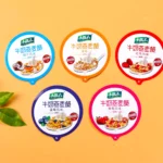 YBLPAK Custom Logo Heat Seal Aluminum Foil Lids for Instant Oatmeal Noodle Cups Plastic PP Containers Yogurt Ice Cream Packaging