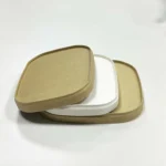 Factory Wholesale Paper Lid High Quality Eco Friendly Kraft Paper White Paper Lid for Soup Container - Image 3