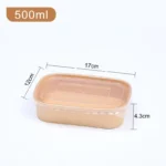 Wholesale Biodegradable Black Square Kraft Paper Food Container with PP PET Lid for Cookies Bread Milk Hamburgers – Image 2