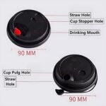 YBLPAK 90mm PP Cup Lid Smiley Face for Coffee Milk Tea Paper Cup Leakproof Disposable Wholesale Food Grade Injection Transparent – Image 7