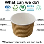 Xiamen 800ml 1000ml Ripple Wall Paper Salad Bowls Disposable Waterproof Biodegradable for Office Lunch Noodle Soup Cake Takeaway – Image 6