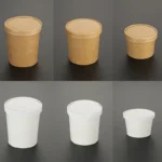 Factory Disposable 26oz Paper Soup Cup Take Away to Go Kraft Paper Soup Container – Image 2