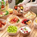 Xiamen 17oz 33oz Disposable Craft Paper Bowls with Lids Square Shape Commercial Use Custom Logo Noodle Food Container for Dining