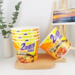 YBLPAK Custom Logo Printed Double Wall Paper Cup Instant Noodle Soup Container with PE Coat for Ramen Rice Milk for Food Serving