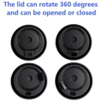 YBLPAK Rotary Lid 90mm Thickened PP Eco-Friendly Food Grade Disposable Leak-Proof Plastic Lids for Coffee Milk Tea Takeaway Cups – Image 3