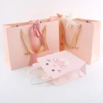 BTO Cheap Kraft Costume Paper Gift Bags Personal Wedding Plain Paper Shopping Bags With Customized logo - Image 5