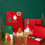 Custom Luxury Red Paperboard Shopping Bag with Ribbon Handles Private Logo Printed for Cosmetics/Crafts/Candles - Imagen 2