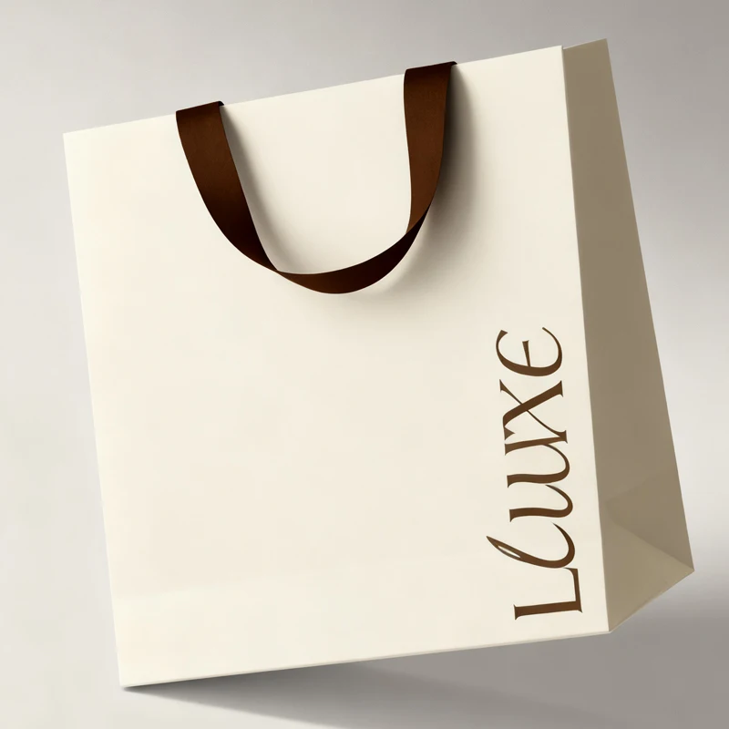 H6f68d9a0ca6b47008649d1377a5b07e97.webp Brand Custom Perfume Cosmetics Carrying Packaging Personalized Gift Tote Shopping Logo Luxury Paper Bags – Image 1