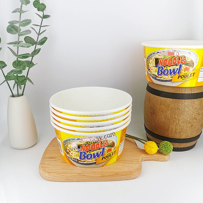 H71444af551df416ea1365de9e2ec3d95H.webp YBLPAK Double Wall Instant Noodle Paper Cup Waterproof and Biodegradable Instant Soup Food Container Disposable Paper Snack Bowl - Imagen 1