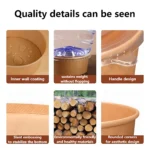 Xiamen Free Sample 500ml 750ml 1000ml 1100ml 1200ml 1300ml Kraft Paper Container for Food Paper Food Bowl for Salad Noodle Snack - Imagen 2