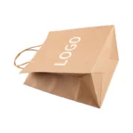 32*11*25 cm 130g Wholesale Custom Printed Brand Bolsa De Papel White Brown Kraft Gift Shopping Paper Bag - 画像 (5)