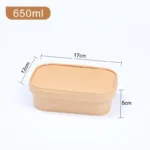 Wholesale Biodegradable Black Square Kraft Paper Food Container with PP PET Lid for Cookies Bread Milk Hamburgers – Image 4