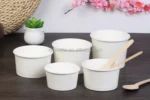 Factory Manufactures Custom logo Printed Food Grade Disposable Kraft Paper Cups Soup with Paper  Lid - Image 3