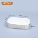 500ml 750ml 1000ml 1100ml 1300ml Disposable Food Container Custom Printed Take Away Kraft Paper Fruit Salad Bowl With Lids - Imagen 2