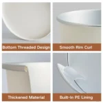 YBLPAK Food-Grade Disposable Craft Paper Salad Bowls with Lids Eco-Friendly Compostable Take Out Packaging for Sugar Sushi Snack - Imagen 2