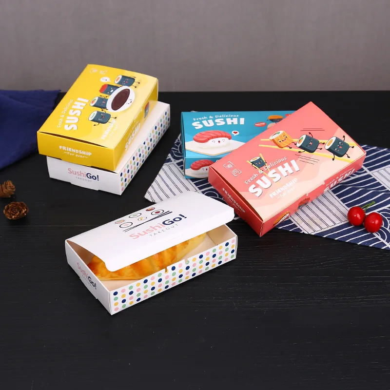 H82723c8ae0784373819f12625b3945d4K.webp YBLPAK Customized Printing Food Grade Disposable Paper Sushi Box High Quality Takeaway Food Packaging Paper Containers for Salad - Imagen 1