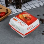YBLPAK Custom Logo Eco-Friendly Mini Burger Boxes Clamshell Food Containers Hinged Lid Paper Takeout Boxes for Snack Finger Food – Image 4
