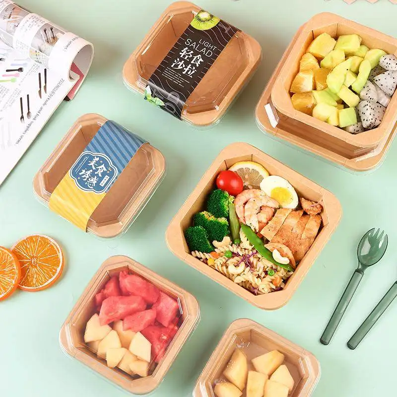 H861eced2bbb341bbaaf6997f936948a5P.webp YBLPAK Disposable Food Containers with Lids Biodegradable Octagonal Paper Bowls Suitable for Diet Salad Ice Cream Yogurt Oatmeal - Image 1
