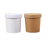 Wholesale Customized Multi Capacity Kraft Paper Square Salad Noodle Soup Cup Bowl