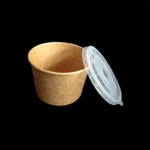 Eco Friendly Disposable Soup Paper Cup Takeaway 11oz Kraft Soup Bowl With Lid - Imagen 5