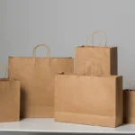 Large Brown Kraft Shopping Gift Paper Bags with Handles Bulk for for Small Business, Shopping, Retail Store, Boutique, Grocery
