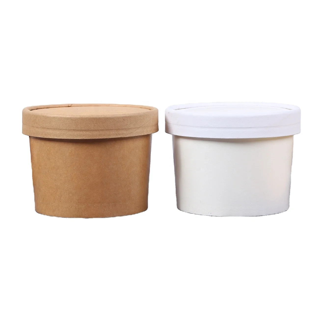 H8a0e67f43ba54775a1ba9a09fa755f71k.webp Wholesale Disposable Food Containers Round Paper Cup With Vented Lids Waterproof Custom Print Logo Ice Cream Cups Hot Soup Bowls - Image 1
