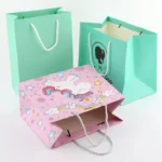 BTO Custom logo Gift Bag Glossy Clothes Branded Retail Shopping Paper Bags With Rope Handles - Imagen 5