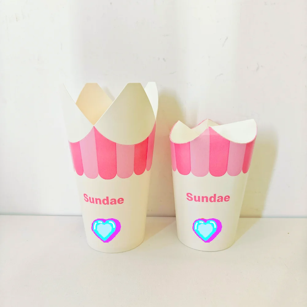 H8c2f32292f97478da1a477ee99b82005f.webp Xiamen Eco-Friendly 8oz 250ml Custom Logo Take Away Disposable Food Grade Paper Sundae Cup for Frozen Dessert Mcflurry Ice Cream – Image 1