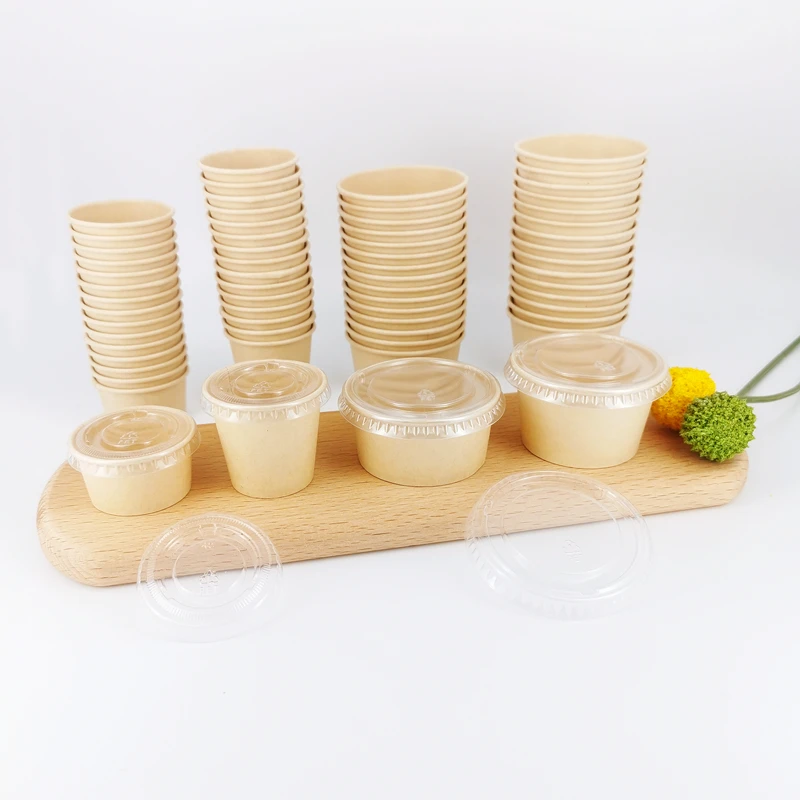 H8ccebdeb08f34f149200e613e3047760J.webp Xiamen Small Paper Cups Disposable Sample Containers Sauce Bowls for Ketchup Ice Cream Cake Condiment Sauce Ramekin Shot Souffle - Image 1