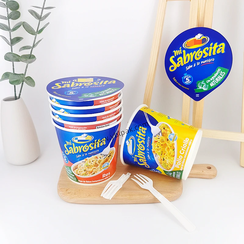 H8de19fb35bcc41c58ef84e9b04e7a84ct.webp Recyclable Instant Noodle Paper Cups With Lids Leak Resistant Hot Food Containers Eco Friendly Disposable Takeout Bowl Packaging - 画像 (1)
