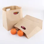 BTO Recycled Custom Logo Printed Restaurant Food Takeaway Grocery Supermarket Shopping Kraft Paper Bag With Handles - Imagen 4