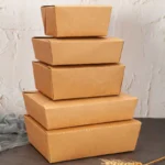 Disposable Fast Food Take Out Packaging Box 26oz Kraft Paper Food Grade Recyclable Lunch Box with Embossing for Sushi and Noodle - 画像 (5)