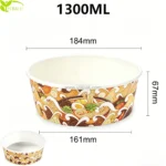 Printed Induction-Heatable Paper Bowl Disposable Kraft OEM Noodle Soup Container for Convenience Store Home Office - 画像 (2)