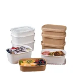 Take Away Paper Container Salad Bowls 500ml 750ml 1000ml 1100ml 1300ml Disposable Kraft Paper Round Bowl for Food Packaging - Image 5