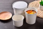 320cc White Paper Bowl 320ml Disposable Paper Bowl 10oz White Paper Bowl – Image 4
