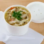 Disposable Kraft/White Paper Cups  Hot Soup Bowls Take Away Paper Food Container