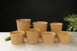 Brown Kraft Cardboard Soup Containers  Disposable Paper Food Container - Image 2